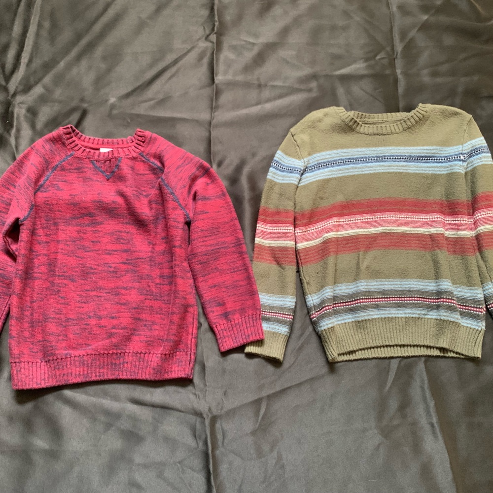 Two boys sweaters for the price of one